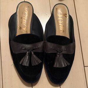 Sam Edelman Black Tassel Mules